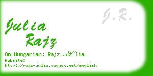julia rajz business card
